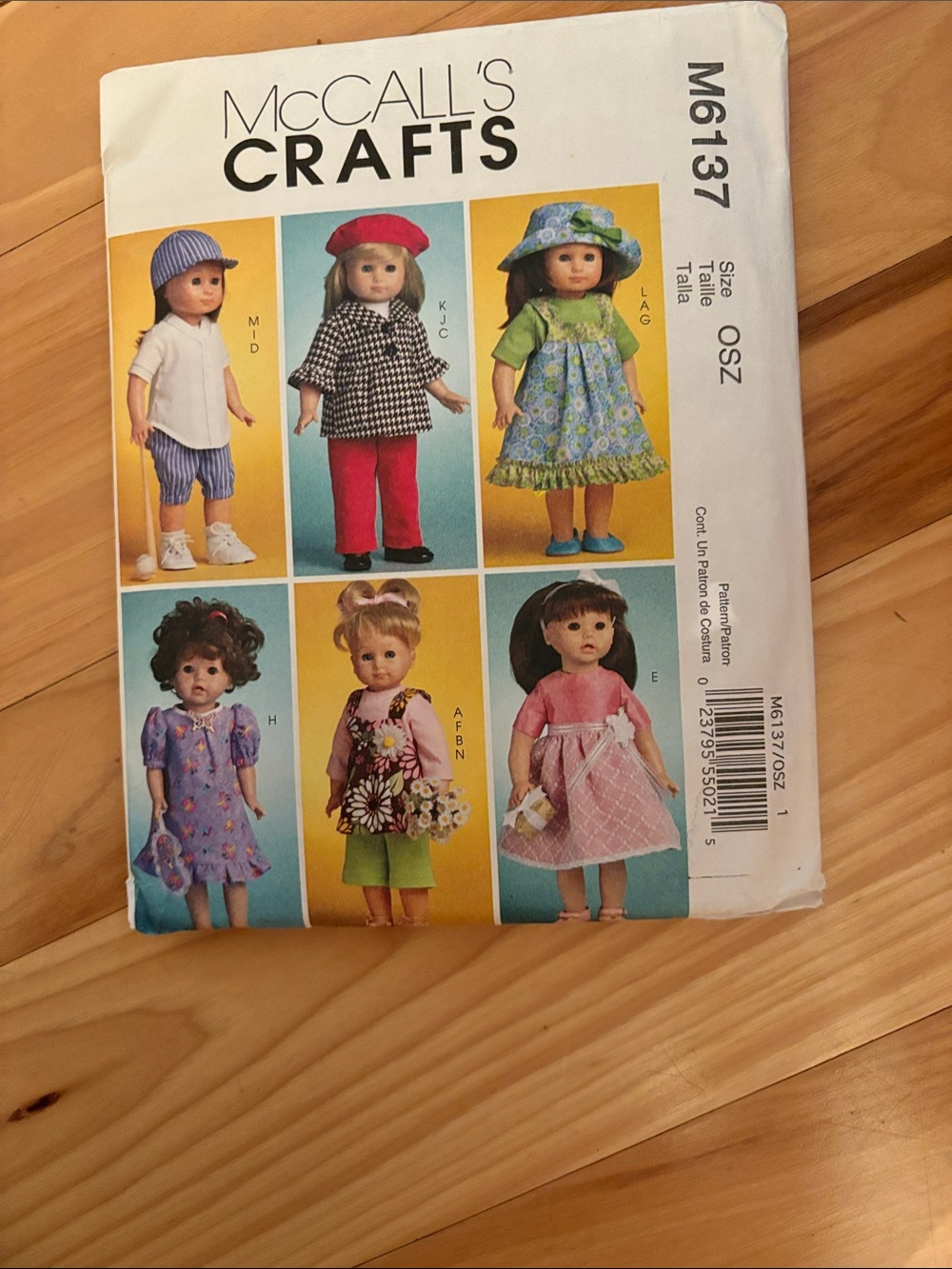 Kids Doll Clothing Pattern - Multi-Color